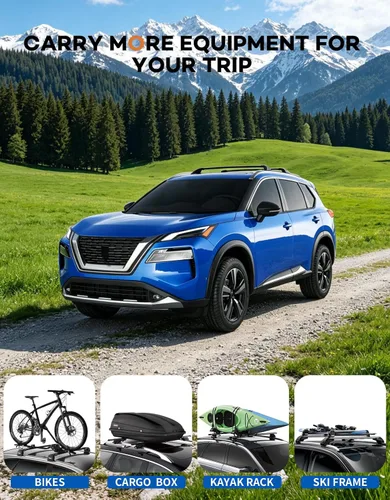 Vista 8 de Wonderdriver Barras Transversales de Techo Bloqueables 260lb Compatibles con Nissan Rogue 2021-2026 (con Rieles de Techo Empotrados), Rieles