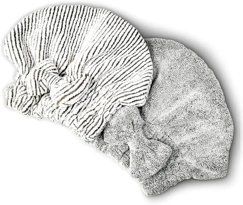 Vista 7 de Gorro de microfibra para el cabello, suave y absorbente, de secado rápido, para cabello rizado y grueso, gorro envolvente con cepillo