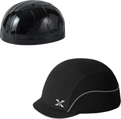Vista 10 de TIHEEN Gorra de seguridad unisex, estilo gorra de béisbol con rayas reflectantes, ligera y transpirable, gorra de protección para la cabeza