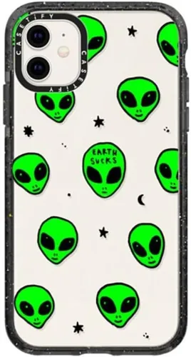 Vista 124 de Funda Impact de CASETiFY para iPhone 11 - Tiempo A Solas de Esther Kim - Negro Claro