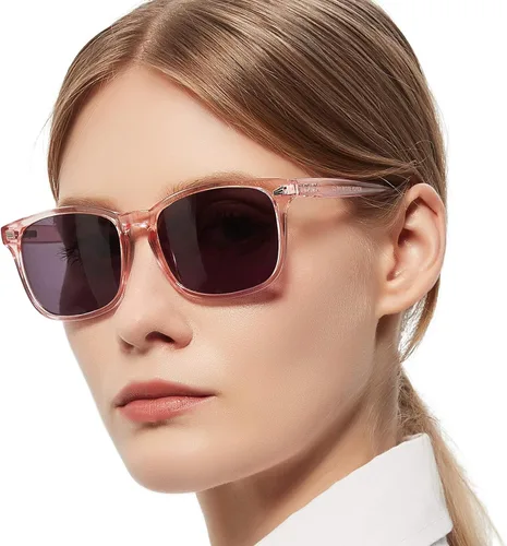 Vista 9 de MARE AZZURO - Gafas de sol polarizadas de moda para mujer, grandes, cuadradas, con diseño de leopardo, para conducir, con protección UV