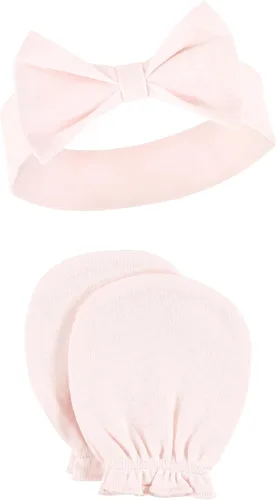 Vista 136 de Hudson Baby Conjunto de diadema de algodón y manoplas para rascar para bebé