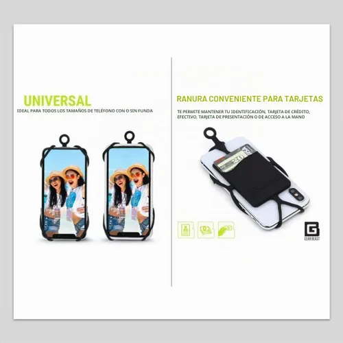 Vista 4 de Gear Beast - Correa universal cruzada con bolsillo para teléfono celular compatible con iPhone, Galaxy y la mayoría de los teléfonos inteligentes