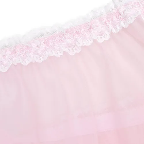 Vista 5 de Satini Lencería Sheer Sissy Babydoll volantes volantes encaje Slip ropa de dormir