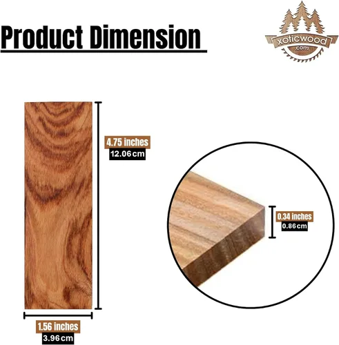 Vista 35 de IECAP LLC Paneles de madera a espejo de madera de palo negro africano para mango de cuchillo – Materiales para mango de cuchillo – Escalas