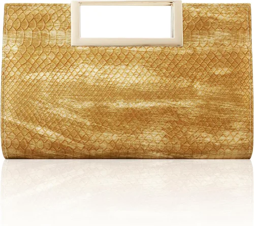 Vista 12 de Gets Bolso de mano para mujer, de piel sintética, bolso de noche para formal, boda, fiesta, bolso cruzado pequeño con cadena