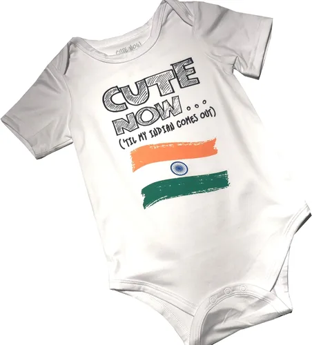 Vista 2 de Baby India Body Til My Indian Comes Out Country Pride Baby/Infant Mono en Blanco Pick Tamaño NB-18M