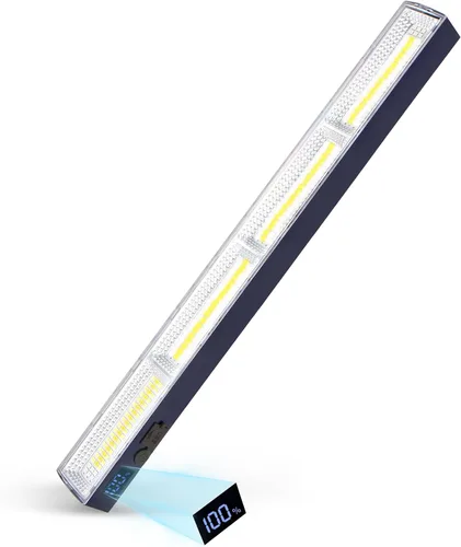 Vista 8 de LETOUR Barra de Luz Magnética, 11.81 pulgadas, 5000mAh 6000 Lúmenes Lámpara Portátil Recargable con 165 Bombillas LED Incorporadas, con Gancho