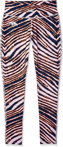 Vista 22 de Zubaz - Leggings con estampado de cebra para mujer con licencia oficial de la NFL, color del