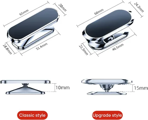 Vista 7 de Soporte magnético para teléfono, 2 unidades, soporte universal giratorio de 360 grados, compatible con teléfonos inteligentes, absorbe la carcasa