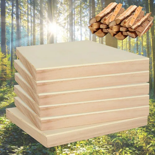 Vista 3 de SHUESS Paquete de 10 paneles de madera de 8 x 8 pulgadas, paneles de lona de madera sin terminar, paneles de madera acunados para pintura, dibujo