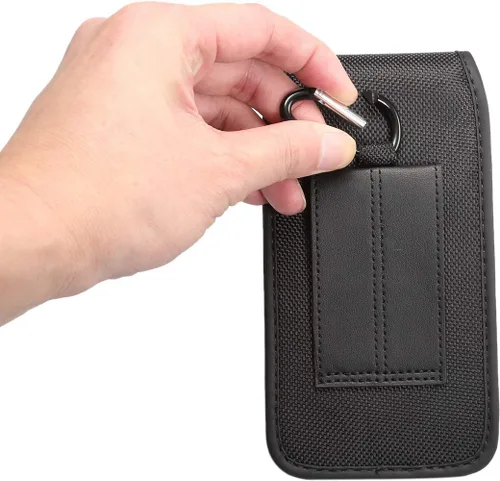 Vista 6 de Funda de nailon para teléfono celular para iPhone 12 Mini (5.4), SE2020, 11 Pro, 8, 7, I6, XS, X, bolsa para teléfono