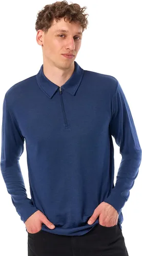 Vista 14 de 100% Merino Wool Polo Shirt Men - Quarter Zip Long and Short Sleeve Black
