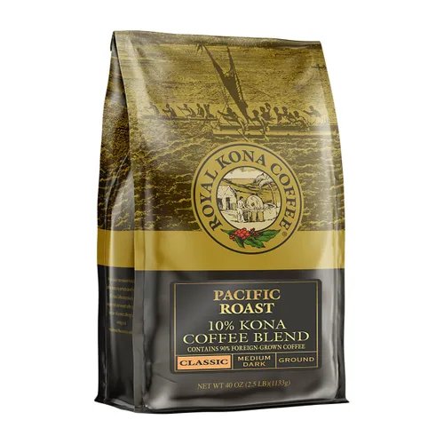 Vista 8 de ROYAL KONA COFFEE - Café molido tostado medio, sabor a chocolate y macadamia, 8 onzas