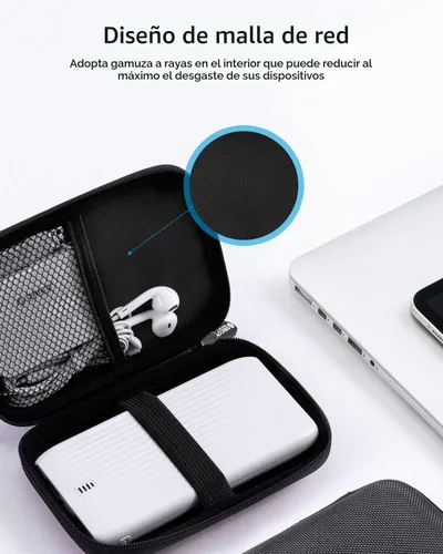 Vista 3 de ORICO Estuche para disco duro de 2.5 pulgadas, bolsa de transporte de almacenamiento de unidad externa, impermeable, a prueba de golpes