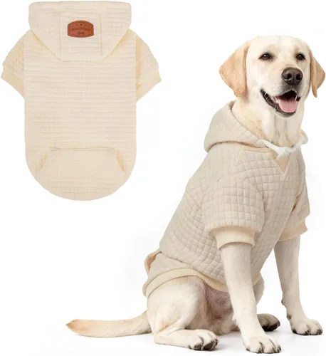 Vista 21 de BEAUTYZOO - Sudadera con capucha para perros con agujero para correa y bolsillo, suéteres para perros pequeños, medianos y grandes, niños y niñas