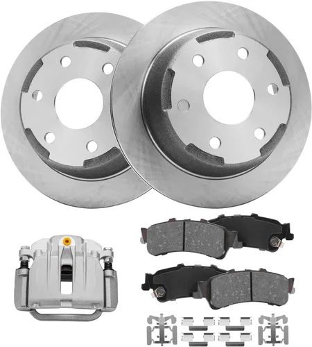 Vista 98 de Detroit Axle - Rotores de freno para Chrysler 200 2015 2016 2017, Rotores de freno de disco de reemplazo: 12.01" pulgadas delantero y 10.95