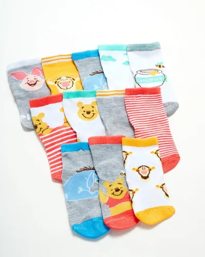 Vista 2 de Disney Calcetines de Mickey Mouse para bebés y niños, paquete de 24 calcetines para recién nacidos, para bebés (tamaño 0-24 meses)