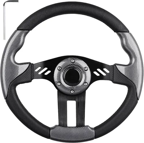 Vista 8 de Volante de Carrito de Golf EZGO, Compatible con EZGO TXT RXV, Club Car DS Precedent Tempo, Yamaha G2-G29 Mayoría de Carritos de Golf, Volante