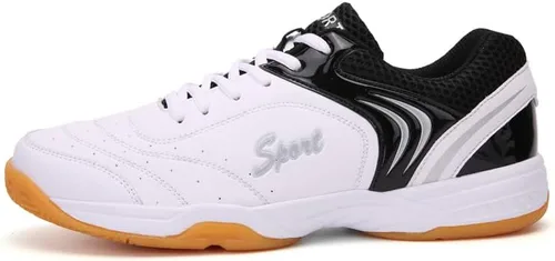 Vista 4 de Zapatos de pickleball para hombre, zapatos de bádminton, zapatos de tenis para interiores, zapatos de cancha de baloncesto, squash, voleibol