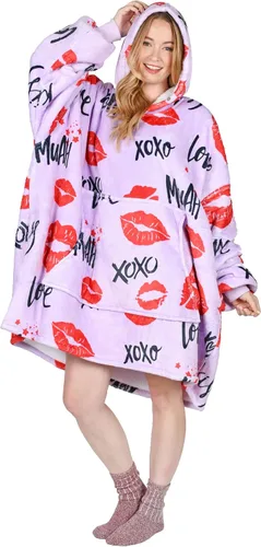 Vista 21 de Catalonia Sudadera con Capucha Manta Extragrande, Cómoda Sudadera Sherpa Usable, Regalo para Ella