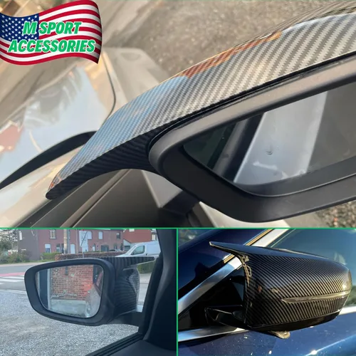Vista 8 de Tapa de espejo lateral de fibra de carbono de repuesto para BMW 3 Series G20 320i 325i 330i 5 Series G30 525i 530i 540i M Sport 2017-2022