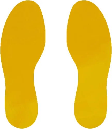 Vista 8 de ifloortape Huellas negras de 9.5 pulgadas para organización magra 5S, las marcas del suelo tienen adhesivo industrial resistente con forro extraíble
