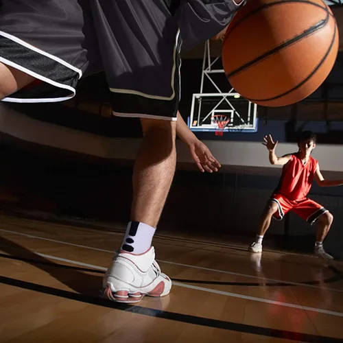 Vista 2 de Calcetines deportivos gruesos de compresión de baloncesto Elite