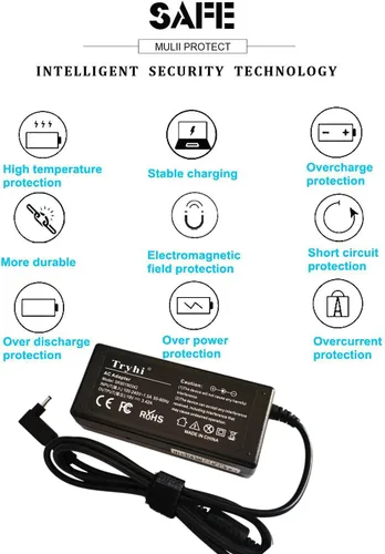 Vista 4 de Cable de alimentación del cargador del adaptador de CA del ordenador portátil para Acer Swift 3 A18-065N3A KP.0650H.013 SF313-52 SF313-52G SF313-53