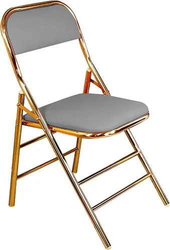Vista 10 de QQXX Silla plegable con asiento acolchado de piel sintética, silla plegable portátil de metal con respaldo, silla de oficina básica, silla de Negro