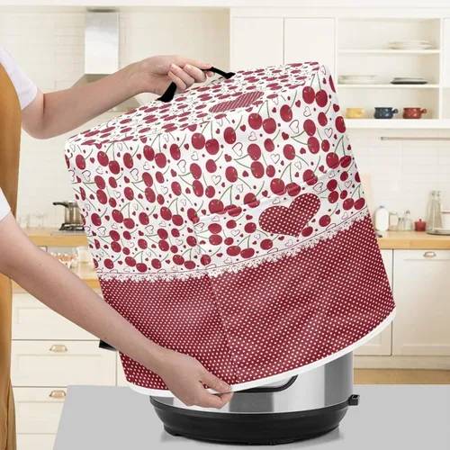 Vista 4 de Flashideas Cherry Love - Funda para olla a presión con bolsillo de almacenamiento compatible con olla instantánea de 8 cuartos de galón, accesorios