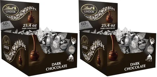 Vista 15 de Lindt Lindor - Trufas de chocolate extra oscuro 60 %, caramelo de chocolate negro con centro de trufa suave y derretida, ideal para regalar, 5.1