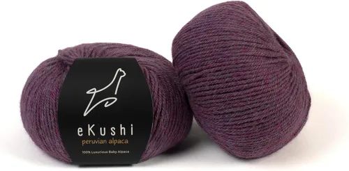 Vista 42 de 100% Hilo de Alpaca Baby para Tejer y Ganchillo - 1 Cono de Hilo Premium DK - Ligero, Hipoalergénico y Térmico Hecho en Perú - Ideal para Proyectos
