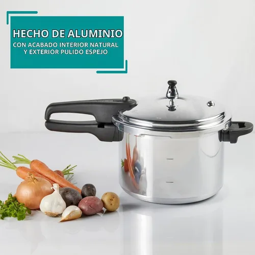 Vista 3 de Mirro 92160A Olla a presión de aluminio pulido 10-PSI Utensilios de cocina, 6 cuartos de galón, plata - Generous Cooking Capacity for Family