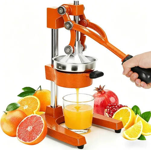 Vista 9 de Exprimidor de hierro fundido, exprimidor de naranja, exprimidor de hierro fundido prensa manual resistente, exprimidor sin pelar, exprimidor