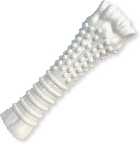 Vista 12 de Nylabone Power Chew Juguete masticable duradero con sabor, para perros extrapequeños, para masticadores agresivos, indestructibles, sabor tocino