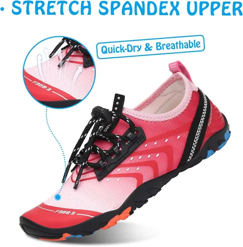 Vista 2 de SAGUARO Kids Boys Girls Water Shoes Non-Slip Quick-Dry Barefoot Aqua Shoe Outdoor Sport Beach Swimming Surfing Diving