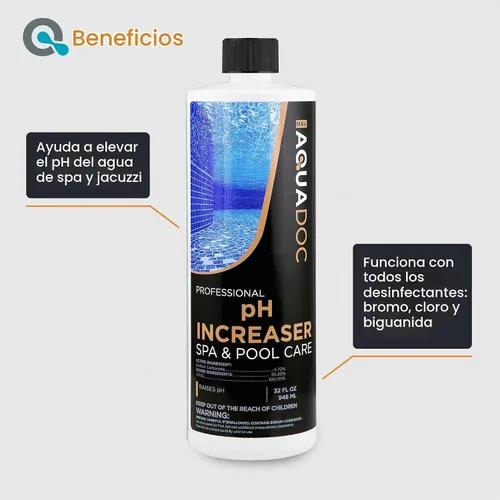 Vista 3 de AquaDoc Spa - Aumento de pH para el equilibrio del agua de la bañera de hidromasaje, 32 onzas