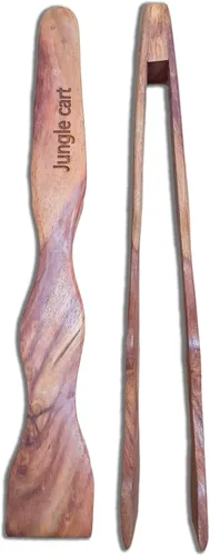 Vista 3 de Cucharas de madera para cocinar espátulas de madera, juego de utensilios de cocina antiadherentes