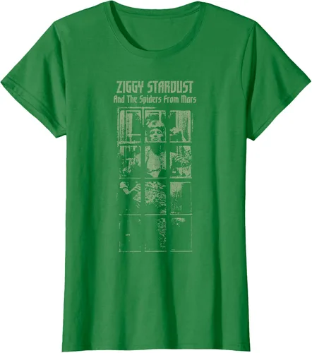 Vista 36 de David Bowie - Camiseta And The Spiders From Mars Faded, Negro