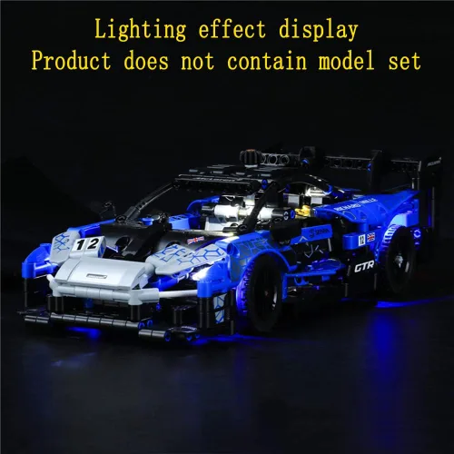 Vista 8 de GEAMENT Kit de luces LED compatible con Lego McLaren Senna GTR – para Technic 42123 (juego de modelos no incluidos)