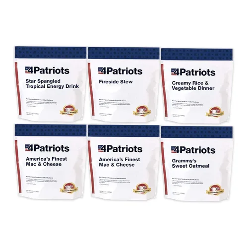 Vista 13 de 4Patriots suministro de alimentos para emergencias, kit de supervivencia para 72 horas, vida útil de 25 años, 16 porciones