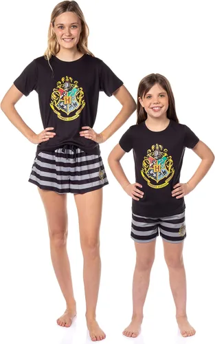Vista 7 de Harry Potter Wizarding World Hogwarts Crest - Conjunto de pijama con pantalones cortos para niña
