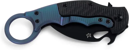 Vista 2 de Fox Knives Brighten Ed Karambit BB-599TICV - Cuchillo plegable de fibra de carbono y titanio