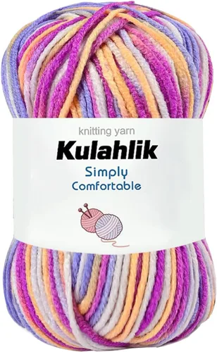 Vista 116 de 50g (1x50g) Hilo Acrílico para Crochet y Tejido, Hilo Degradado Colorido, 1 Rollo de Madejas, Hilo Acrílico Multicolor, Perfecto para Proyectos