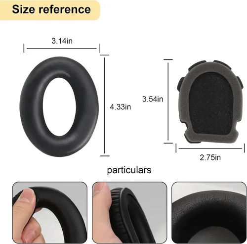 Vista 8 de Almohadillas de repuesto para auriculares A20, accesorios compatibles con auriculares Bose Aviation Headset X A10 A20, almohadillas