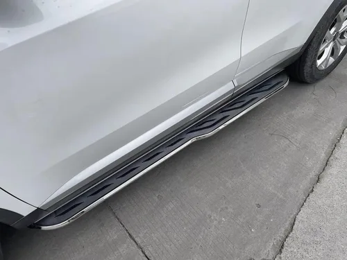 Vista 4 de 2 barras de estribo laterales de aluminio plateado con doble cabina (con soportes) para Volvo XC40 2018-2023