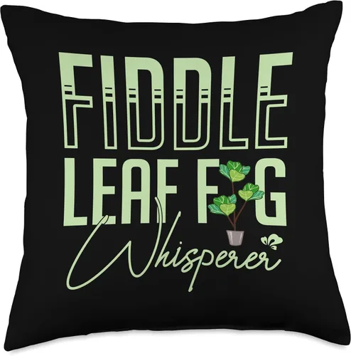 Vista 5 de Fiddle Leaf Fig Ficus Lyrata Care Tree Plant Soil - Almohada para interiores, 16 x 16 pulgadas, multicolor