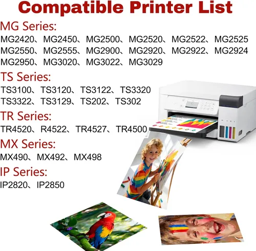 Vista 2 de 245XL - Cartucho de tinta de repuesto para Canon PG-245XL, compatible con cartuchos de tinta de impresora Canon MX490, TR4520, MX492, TS3122, 2 x