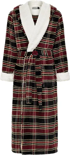 Vista 13 de Alexander Del Rossa . Albornoz de forro polar con capucha para hombre Negro